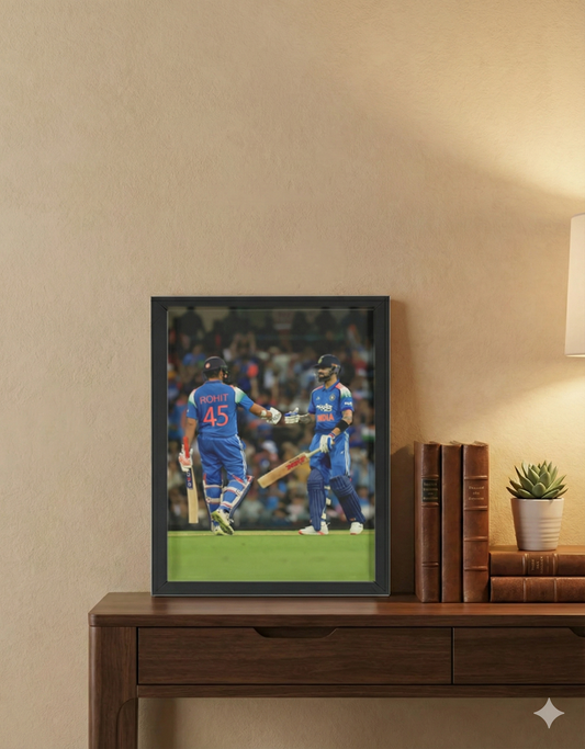 Indian Cricket Legends – Iconic Partnership Wall Art (A4) 🏏🇮🇳